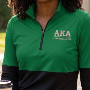 Sudadera Verde y Negra para Mujer con Cierre de Cremallera, Mangas Largas, Logotipo Bordado, Informal, Deportiva, Ligera, Cómoda y a la Moda - Product Image 2