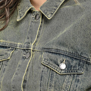 Chaqueta Vaquera de Moda Urbana para Mujer, 100% Algodón, Holgada, con Detalles de Botones, Secado Rápido, Transpirable, Antiencogimiento, Alta Calidad 2026 - Product Image 3