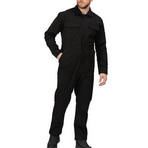Overol de Trabajo Resistente para Hombre, Color Negro, Poliéster, Antipolvo, Uniforme de Manga Larga con Múltiples Bolsillos, Ropa Industrial - Product Image 3
