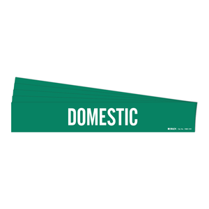สติกเกอร์ติดท่อ Brady Domestic Pipe Marker แบบยืดหยุ่น มองเห็นได้ชัดเจน สำหรับงานอุตสาหกรรม - Product Image 1