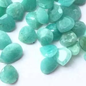 Qualité de qualité AAA ++ au prix de gros Pierres précieuses en vrac taillées en cœur à facettes d'amazonite naturelle de 6mm du fournisseur vérifié - Product Image 2