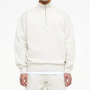 Pull-over demi-zippé en gros pour activités de plein air d'automne, en tissu molletonné épais, pour les détaillants américains - Product Image 2