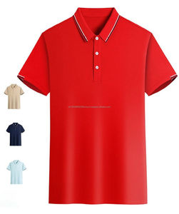 Camiseta Polo de Negocios de Color Sólido de Secado Rápido con Logotipo Personalizado OEM, Talla XL, Ropa de Trabajo de Manga Corta con Diseño Estampado en la Solapa - Product Image 1