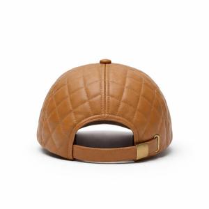 Men's New Cowhide Leather Trucker Cap Breathable Mesh Back Adjustable Baseball <b>Hat</b> - Product Image 4