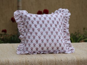 Funda de Cojín Cuadrada Hecha a Mano con Estampado de Bloques, Estilo Bohemio, de Algodón con Volantes, Ecológica, Lavable, para Decoración de Hoteles y Hogares - Product Image 3
