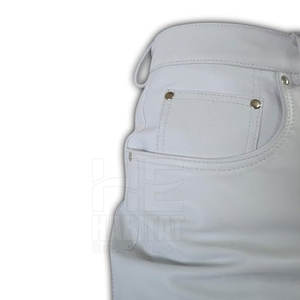 Pantalones de cuero hechos a medida para hombre con logotipo personalizado, diseño único, precio al por mayor - Product Image 5