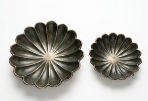 Copper Decorative Tray Round <b>Rustic</b> Design Antique Weathering Finish Single Piece Abstract Pattern - Product Image 4