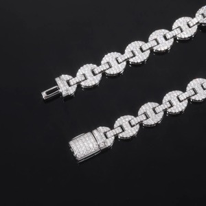 เครื่องประดับ ICEQ สร้อยข้อมือเงินแท้ 925 ชุบโรเดียม ประดับเพชรโมอิสซาไนต์ทรงเหลี่ยมเจียระไนแบบบริลเลียนท์ ดีไซน์เรขาคณิต สำหรับทั้งชายและหญิง - Product Image 1