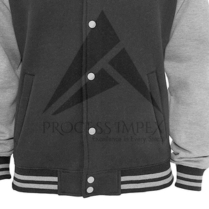 Blouson Bomber Homme Bleu Marine Décontracté à Fermeture Éclair Couleur Unie Col Rabattu en Polyester Coton Tricoté pour l'Automne - Product Image 4