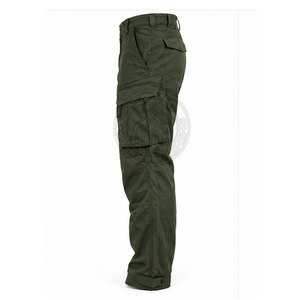 Pantalon de combat américain au look traditionnel, coupe droite, en toile légère, écologique, avec détails fonctionnels, confortable et décontracté - Product Image 3