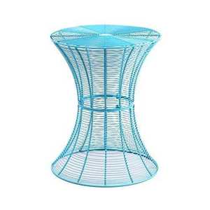 Table d'appoint en métal finition bleue, support pour plantes, tabouret rond décoratif moderne pour salon, meuble d'intérieur, accent de décoration pour la maison - Product Image 4