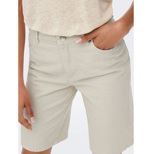 Women's Hot Breathable High Quality Cotton Denim Shorts Light Weight <b>Elastic</b> Waist Latest Design Solid Color Logo OEM Serviced - Product Image 5