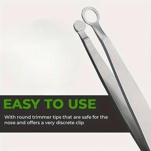 Pinzas Profesionales de Acero Inoxidable para Recortar el Vello de la Nariz, con Punta Redondeada Segura, Herramienta Manual para Eliminar el Vello de la Nariz para Hombres y Mujeres - Product Image 5
