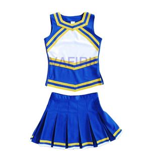 Uniformes à manches courtes de Cheerleading sexy pour femmes personnalisées sublimation imprimée coton polyester spandex nylon latex lycra pour filles - Product Image 1