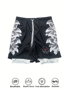 Running Workout Outdoor Activity Shorts for Men Relaxed Fit Quick Dry Soft Fabric Modern <b>Athletic</b> Style Shorts with Side Pockets - Product Image 1