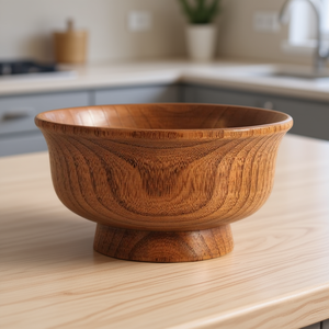 Bols en bois faits à la main Wabi-Sabi pour servir les aliments, design unique avec esthétique japonaise traditionnelle, non revêtus, origine Inde - Product Image 3