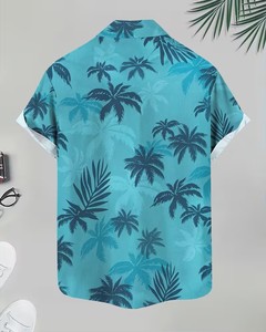 Men's Casual Stylish Hawaiian Shirt Marine Animal Digital Print Eco-Friendly Polyester/Cotton Fabric Quick Dry Breathable ODM - Product Image 3