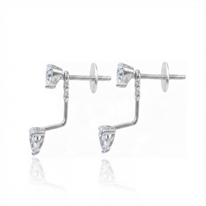 Trendy <b>Earrings</b> Solid 10K Solid Gold Pear Shape Lab Grown Diamond Stud <b>Earrings</b> Minimal <b>Earrings</b> <b>Fine</b> Studs <b>Earrings</b> - Product Image 4