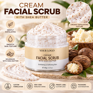 Crème hydratante en gros, gommage visage au beurre de karité, formule personnalisée sous marque privée, fournisseur OEM ODM pour tous types de peaux - Product Image 2