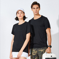 T-shirt unisexe à col rond, manches courtes, couleur unie, tricoté, imprimé sur mesure, de qualité supérieure, sportif et décontracté