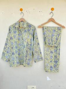 Handmade Cotton <b>Pj</b> <b>Set</b> Soft Comfortable Cotton <b>Set</b> Beautiful Party Wear Resort Wear Beach Wear Pajama Cotton Night suit - Product Image 2