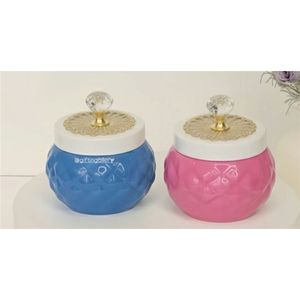 Decorative Glass Dry Fruit <b>Jar</b> Set with Elegant Crystal Knob Lid Modern Kitchen Storage Container for <b>Spices</b> Candy and Gifts - Product Image 1