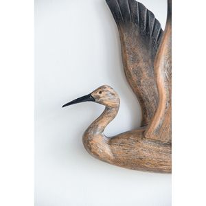 Set di 3 canne che migrano uccello in legno decorazione della parete decorazione per la casa per soggiorno sala da pranzo ufficio o camera da letto - Product Image 6