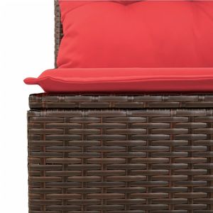 Juego de sofás de jardín de ratán sintético marrón de 5 piezas con cojines, muebles de patio - Product Image 6