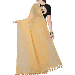 Sari de créateur pour femme avec motifs contemporains, embellissements artistiques et matériaux de qualité supérieure pour une mode ethnique moderne - Product Image 5