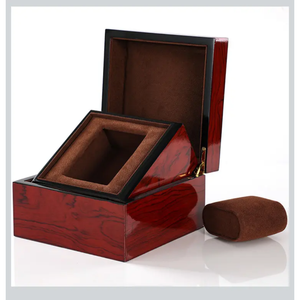 Boîte cadeau de luxe en velours personnalisée pour montre, avec doublure en éponge, finition mate, style simple, emballage rigide carré pour bijoux - Product Image 4