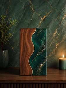 Handcrafted Walnut Wood American Style <b>Memorial</b> Urn <b>Box</b> Natural Wood Finish Durable Eco-Friendly 200/220 Cubic Inch Capacity - Product Image 3
