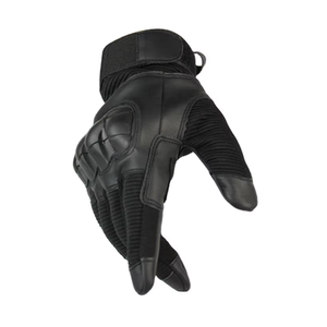 ถุงมือขี่มอเตอร์ไซค์แบบเต็มนิ้ว ป้องกันฝ่ามือด้วยหนัง ป้องกันข้อนิ้วด้วยยาง พร้อมแถบตีนตุ๊กแก - Product Image 1