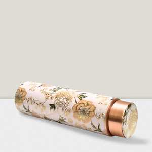100% Pure Copper Shiny Polished Hammered Water Bottle Best for Outdoor <b>Camping</b> Traveling Water Drinking Bottles - Product Image 2