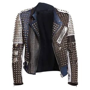 Chaquetas de cuero con tachuelas en diseños personalizados, tallas y combinaciones de colores, fabricadas por Eoin Winston Sports Sialkot Pakistán. - Product Image 1