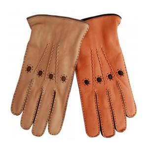 Gants de moto en cuir véritable pour hommes, couleur noire, compatibles écran tactile, pour le sport et la conduite, couleur personnalisable, Pakistan - Product Image 5