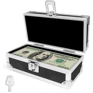 Aluminium Alloy <b>Lockable</b> Cash <b>Box</b> with Single-Row Currency Tray for Everyday Cash Organization and Collection Storage - Product Image 2