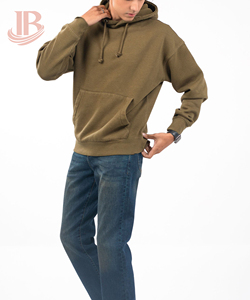 Sudadera con Capucha para Hombre, Color Verde Oliva, Corte Regular, Algodón French Terry, Diseño Casual con Bolsillos, Ropa Casual - Product Image 2