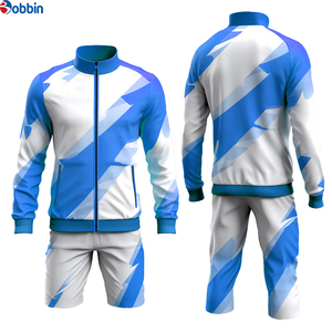 Ensemble de survêtement unisexe personnalisé à imprimé géométrique, veste zippée intégrale et pantalon, tenue décontractée pour le printemps, 100 % polyester, séchage rapide - Product Image 3
