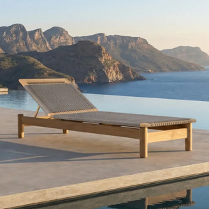 BRISA Premium Teak <b>Pool</b> Lounger <b>for</b> <b>Garden</b> and Terrace Relaxation - Product Image 1