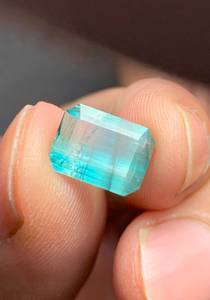 Turmalina Azul, Gema de Origen Afgano, Corte Cojín Natural, Piedra de Joyería Facetada Suelta para Anillo - Product Image 6