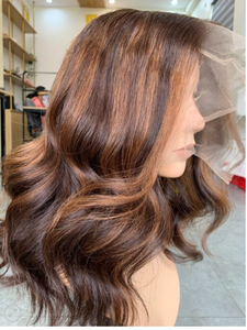 The Wavy <b>Human</b> Hair <b>Wigs</b> Hair <b>Human</b> <b>Wigs</b> Vietnamese Ocean Wavy Vietnamese <b>Human</b> Hair Free tangle Free Shedding - Product Image 3