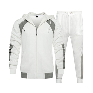 Mens Performance Tracksuit Set Cotton Fleece Hoodie Jogger <b>Pants</b> Full Zip Custom Sportswear - Product Image 1