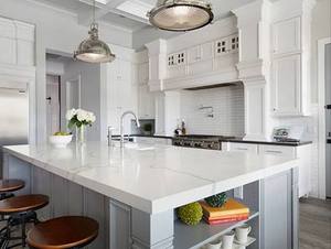 Calacatta Unique Artificial Stone Kitchen <b>island</b> Finish Modular Cabinet Set Modern Kitchen Furniture countertop <b>island</b> - Product Image 1