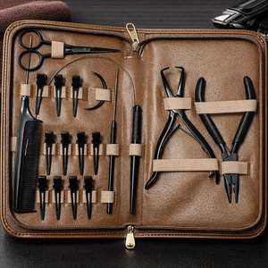 Nuevas llegadas: Kit de herramientas profesionales de acero inoxidable chapado en oro para extensiones de cabello con logotipo y color personalizados de alta calidad - Product Image 4