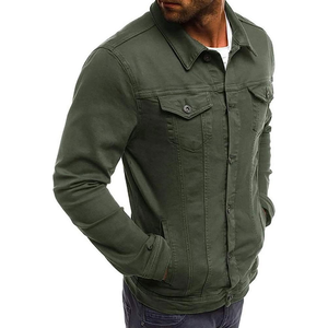 Veste en jean pour homme OEM, veste décontractée pour homme, veste d'automne, veste en jean à boutons, veste en jean oversize pour homme - Product Image 3