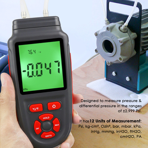 Manomètre numérique haute précision ±2,999 PSI, jauge de pression différentielle à double port, 12 unités, testeur de gaz CVC - Product Image 5