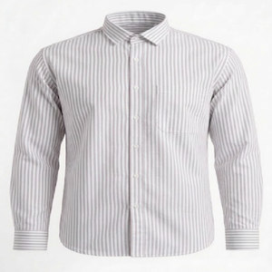 Chemise de bureau pour homme en coton 100% de haute qualité, à rayures discrètes, col classique, tenue formelle, fabricant OEM pour l'exportation - Product Image 4
