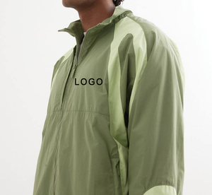 Chaqueta Deportiva Cortavientos Personalizada para Hombre, Cómoda, de Nailon, Estilo Urbano, con Logotipo, Diseño Sólido, Tallas Grandes, para Verano - Product Image 4