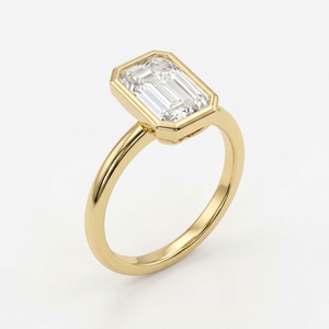 แหวนทอง 18K ชุบทองคำขาว ประดับเพชรทรง Emerald Cut แบบ Halo พร้อมใบรับรอง IGI เหมาะสำหรับเป็นแหวนหมั้น แหวนแต่งงาน แหวนครบรอบแต่งงาน หรือของขวัญสำหรับเจ้าสาว - Product Image 4