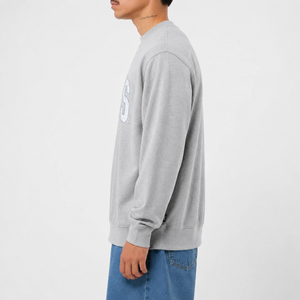 Wholesale Custom Oversized <b>Grey</b> Crew Neck <b>Sweatshirt</b> for <b>Men</b> Premium Fleece Pullover - Product Image 3